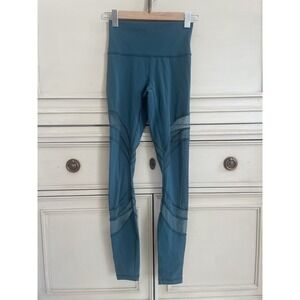 Lululemon Seek The Heat Green Mesh 28" Leggings Size‎ 4 EUC